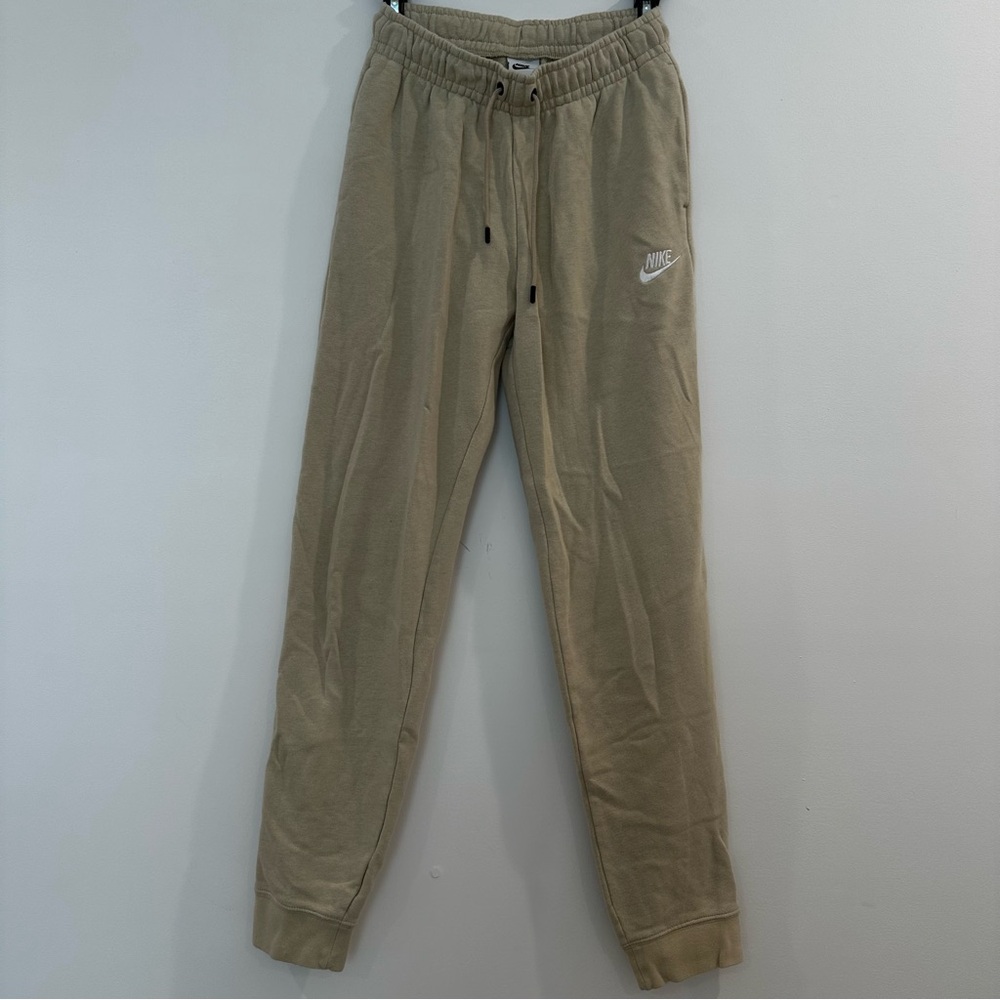 Nike Women’s Tan Sweatpants with Tapered Fit